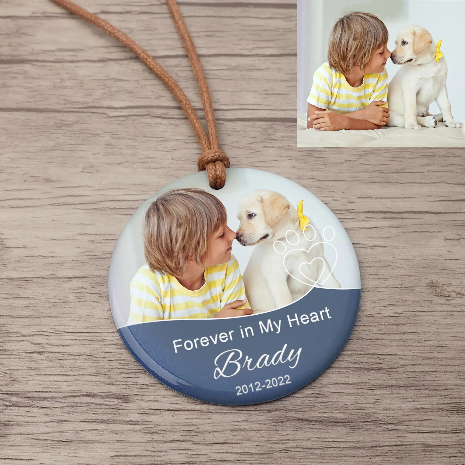 Creative Car Pendant Photo Pendant Auto Hanging Ornaments Interior Rear View Mirror Decoration Love Family Pet Photos Xmas Gifts