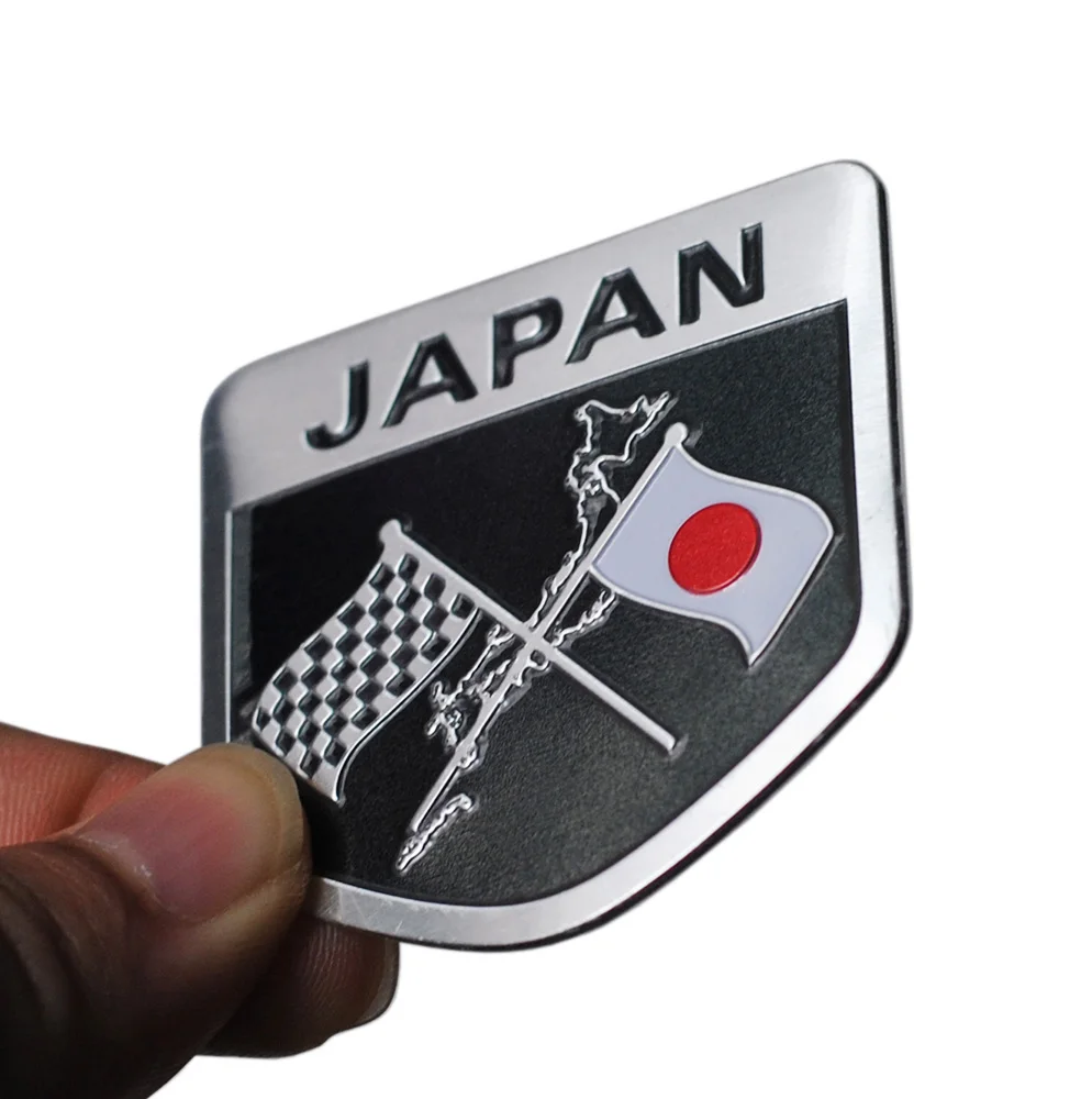 

1x Japan Japanese Flag Shield Emblem Metal Badge 3D Metal Motorcycle Sticker Decor Motorcycle Accessories for Yamaha Suzuki BMW