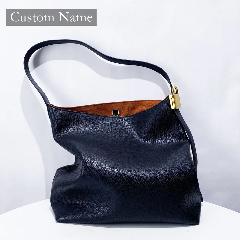 

Custom Initials Bucket bags For Women Luxury Designer Handbags And Purses 2024 New In PU Lock With Card Pocket Underarm Shoulder