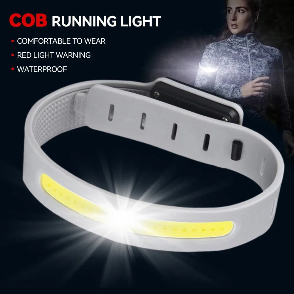 Led Wrist Lamp Type-C USB Rechargeable COB LED Armband Light 500LM Night Running Hiking Camping Light IPX4 Waterproof Flashlight