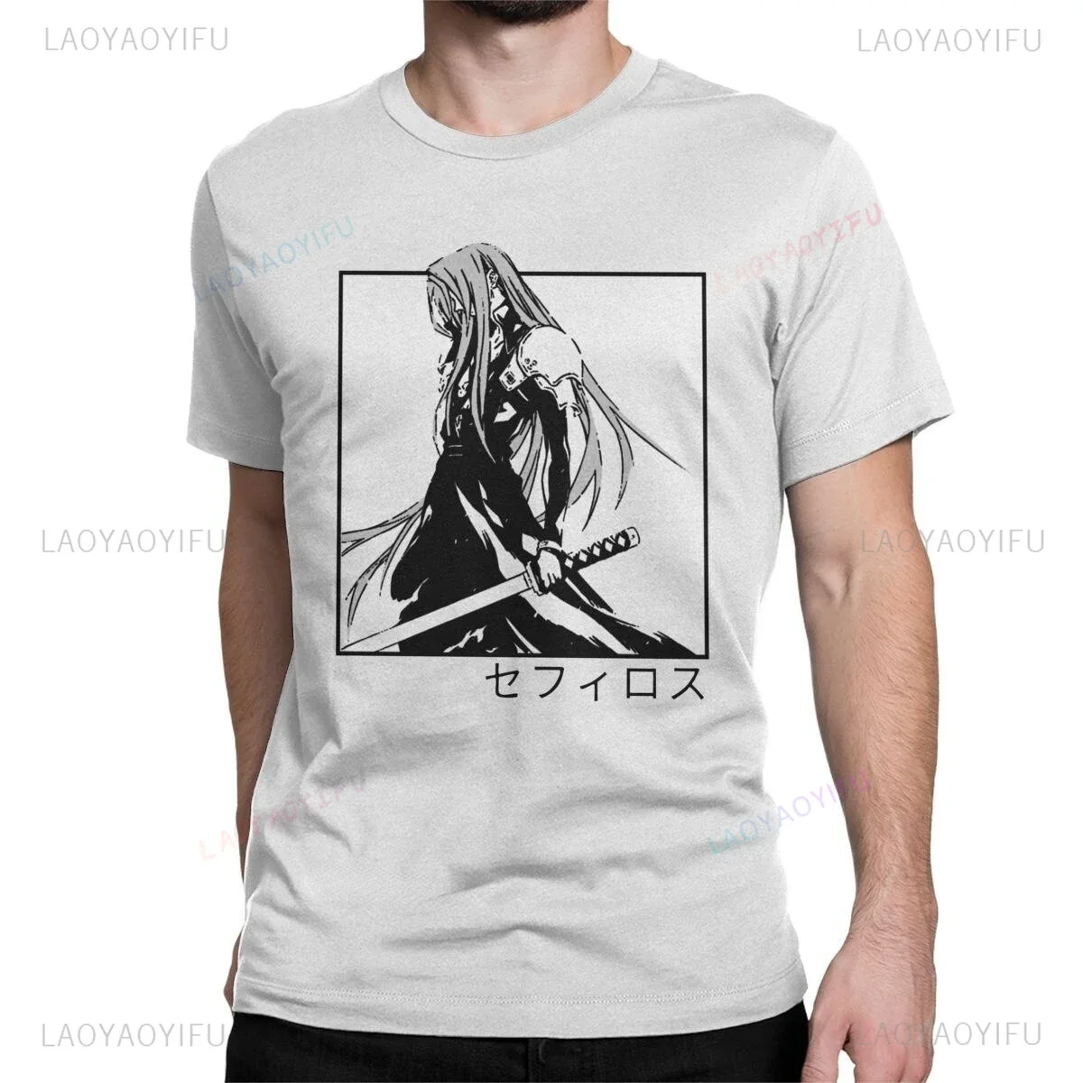 2024summer Sephiroth Ffvii Final Fantasy T Shirt for Men Amazing T-Shirt Harajuku T Shirts Graphic Clothes Unique Vintage Tops