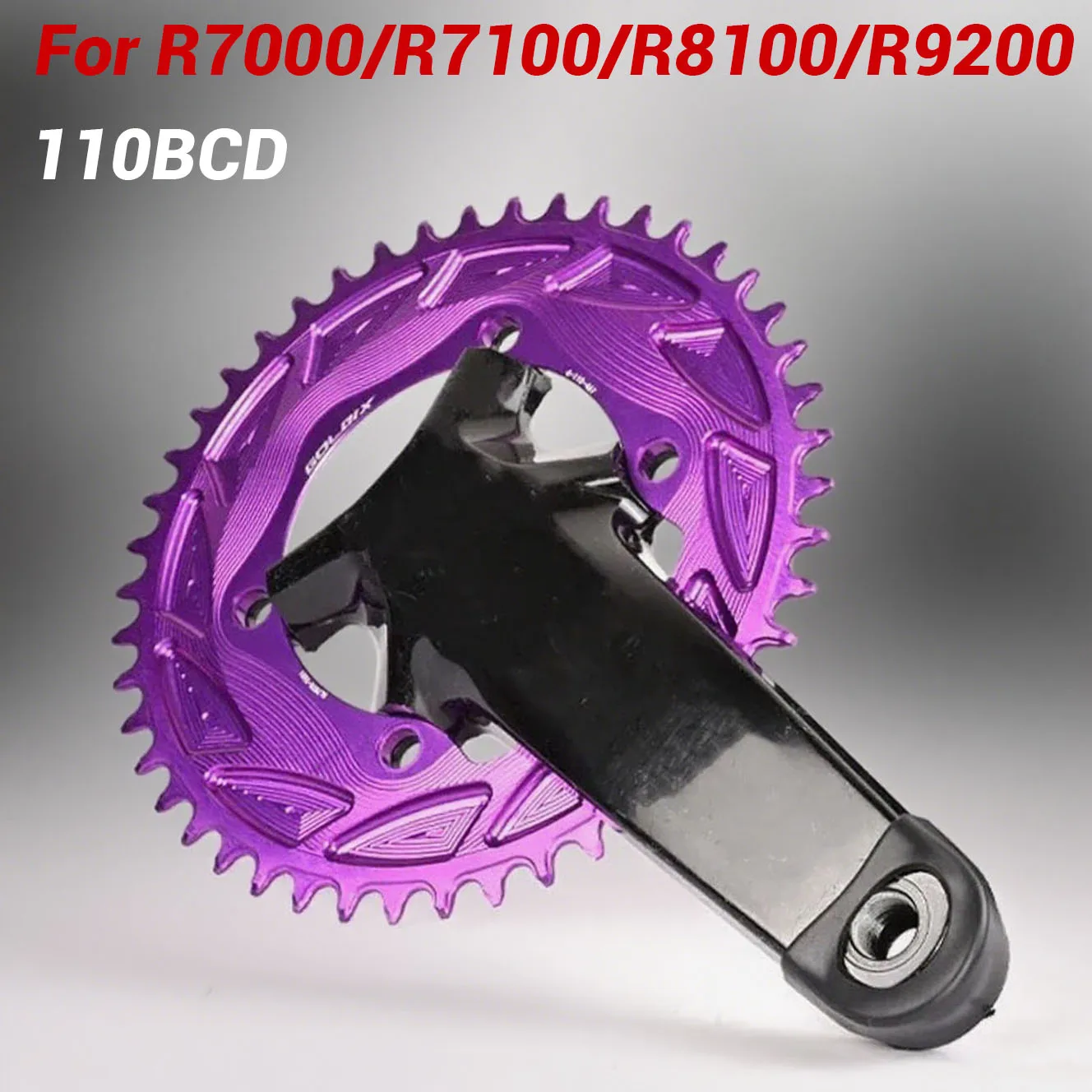 

Звездочка 110 Bcd со смещением 3 мм для Shimano R7000 R7100 R8100 R9200 110bcd, 4 болта, узкая широкая аэродинамическая звездочка 46T 48T 50T 52T 54T