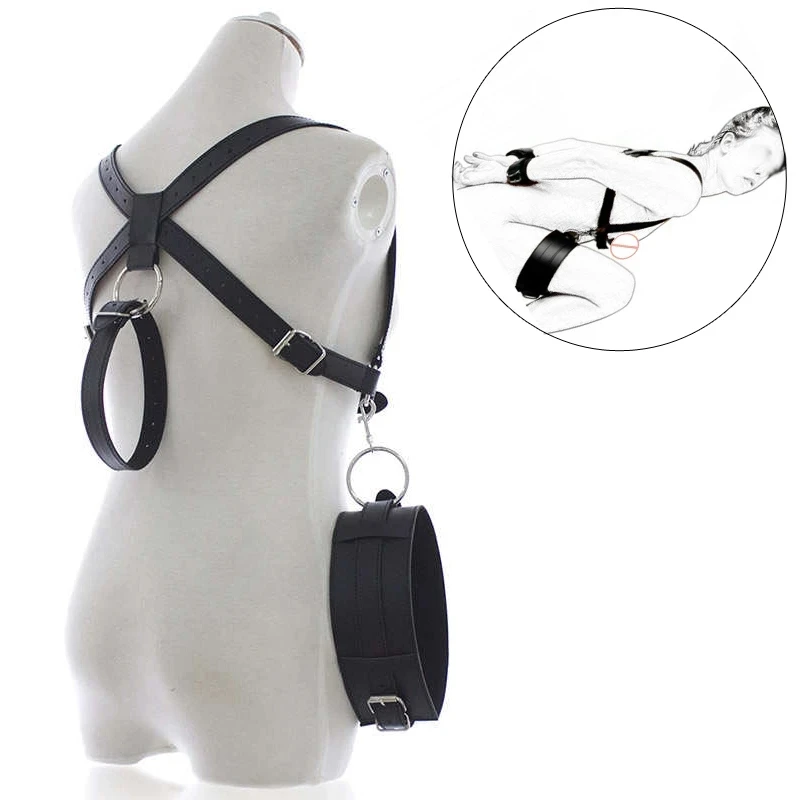 Adult Sex Bondage Open Crotch Belt Posture Restraints BDSM Erotic Handcuff Sex Games Toys Fetish SM Products For Couple Sex Shop