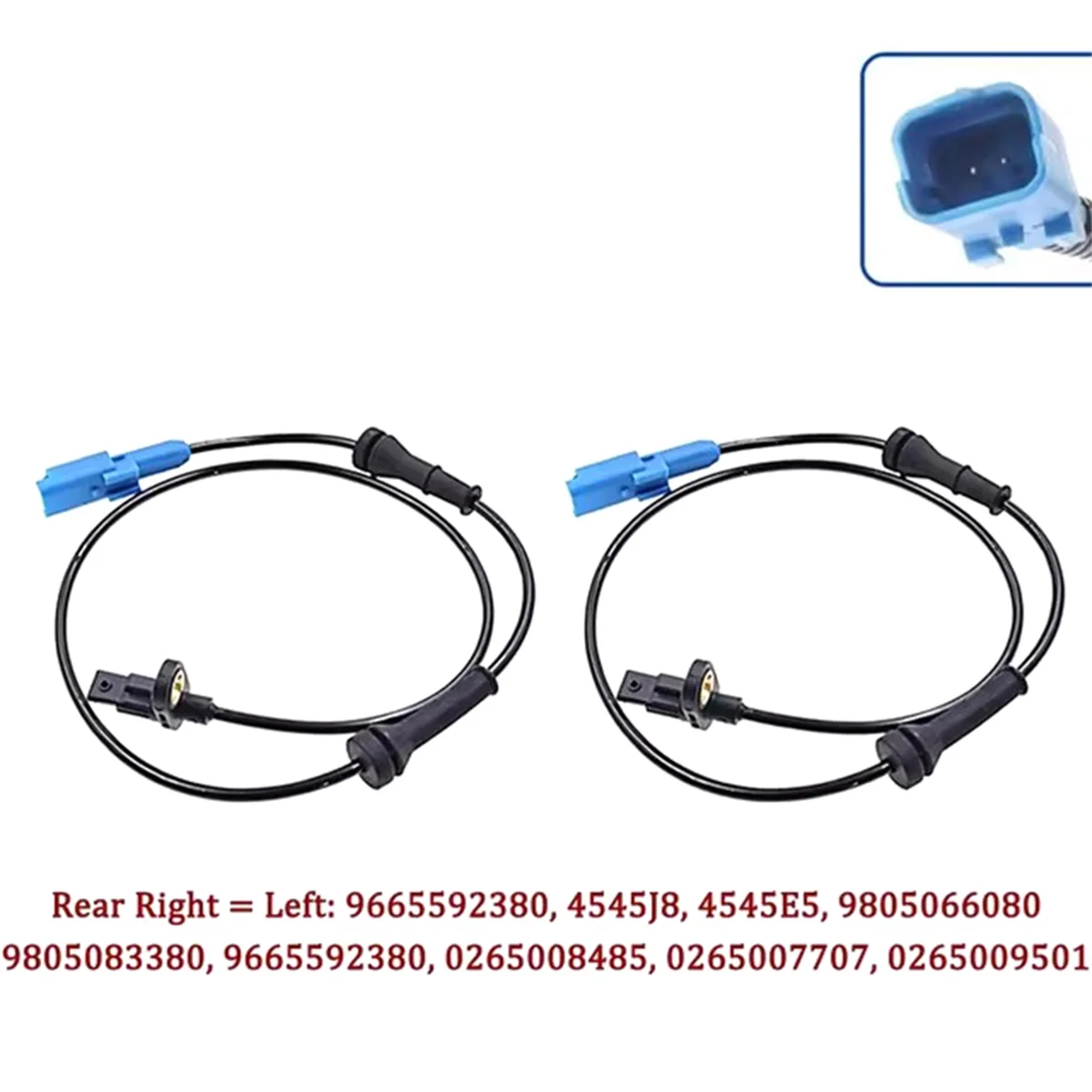 

Front Rear ABS Speed Sensor for Citroen C-Elysee C3 DS3 Peugeot 207 208 301 2008 9655067880 9665592380 4545J9 4545J8