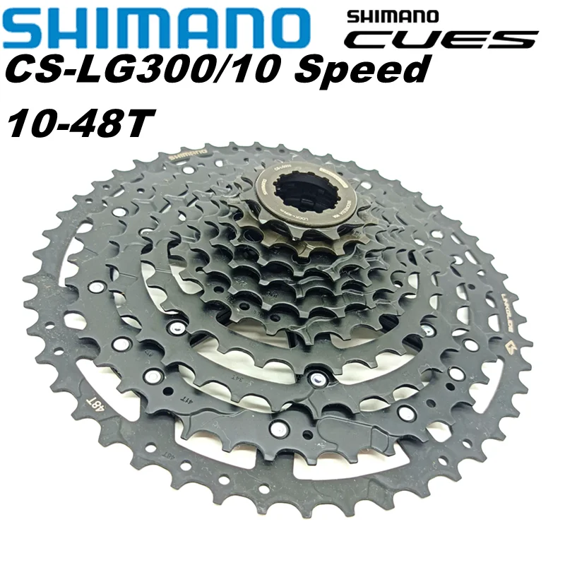 

SHIMANO CUES 10 Speed Cassette Sprocket LG300 11-48T Black Freewheel LINKGLIDE Type Flywheel Original Bicycle Parts