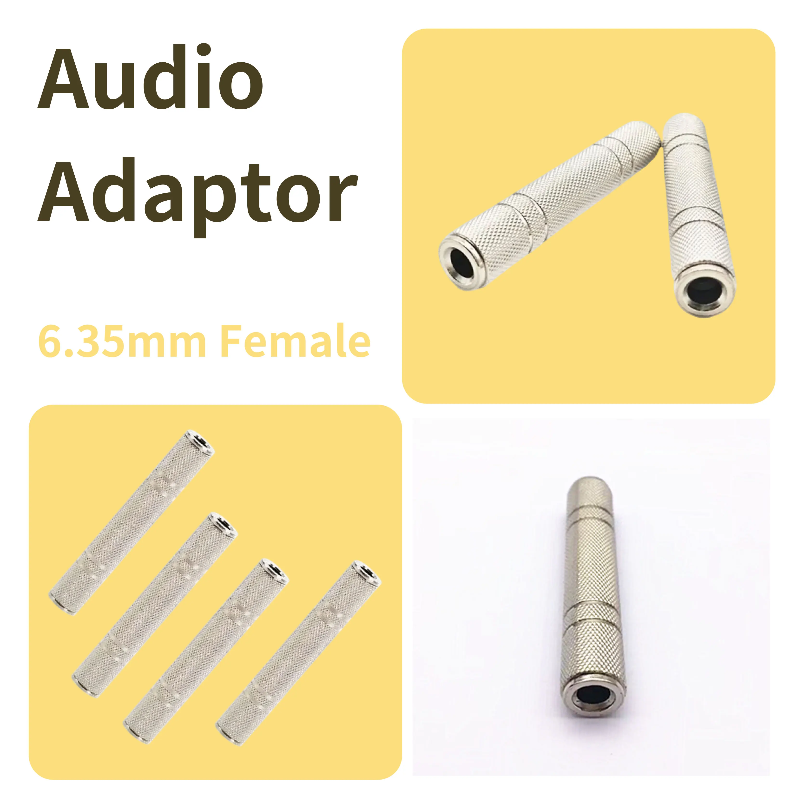 

Стереоразъем «мама-мама» 6,35 мм аудиоразъем для удлинения гитарных и акустических кабелей