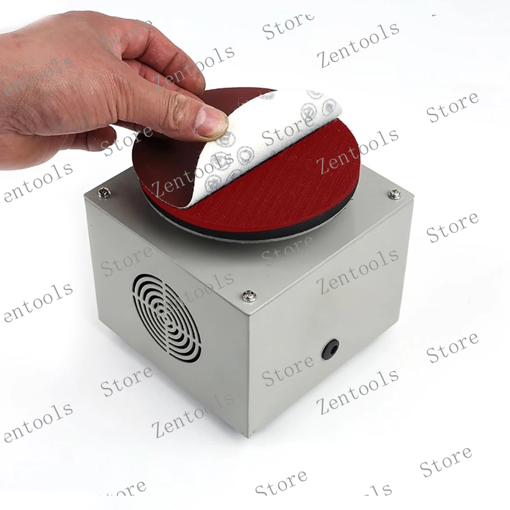 Electric Disc Sander 125mm 150W Polishing Grinding Machine Variable Speed 0-6000 RPM with 10 Sanding Discs