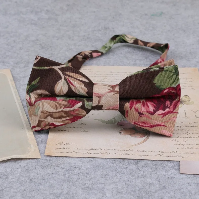 Marke Neue Männer Mode Retro Blume Drucken Bogen Krawatten Für Mann Casual Schule Jungen Katzen Muster Neck Tragen Bowtie Zubehör schmetterling – Detail 16