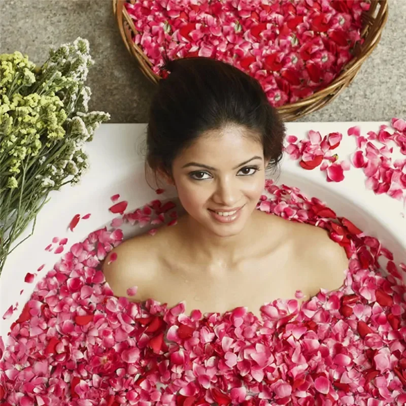 1 paquet de pétales de Rose séchés, bain de fleurs naturelles, Spa, douche blanchissante, pétale de fleur de Rose sèche, soulage le masseur corporel parfumé