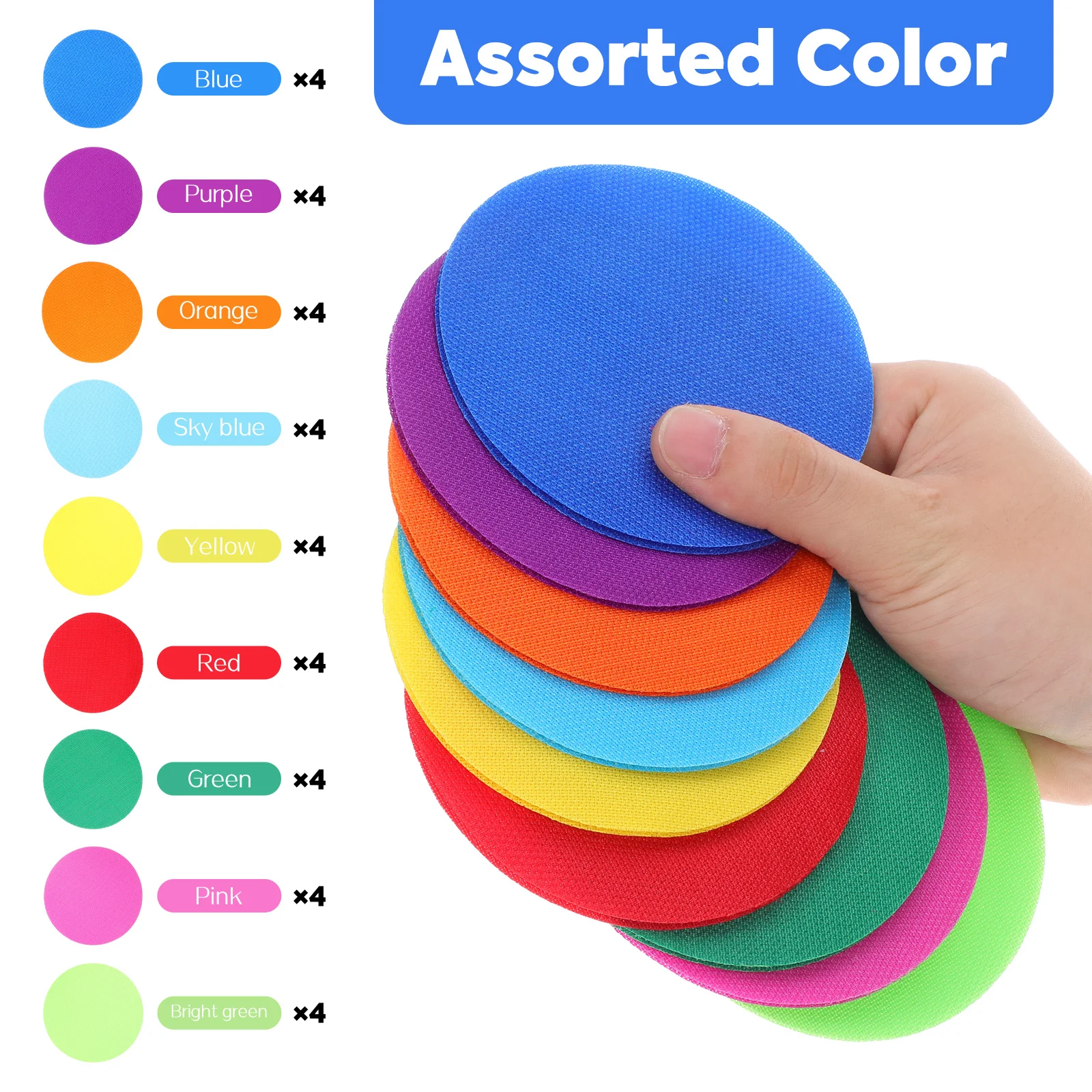 36 Pcs Rug Classroom Floor Stickers Carpet Markers Spot for Teachers Circle Dots Game