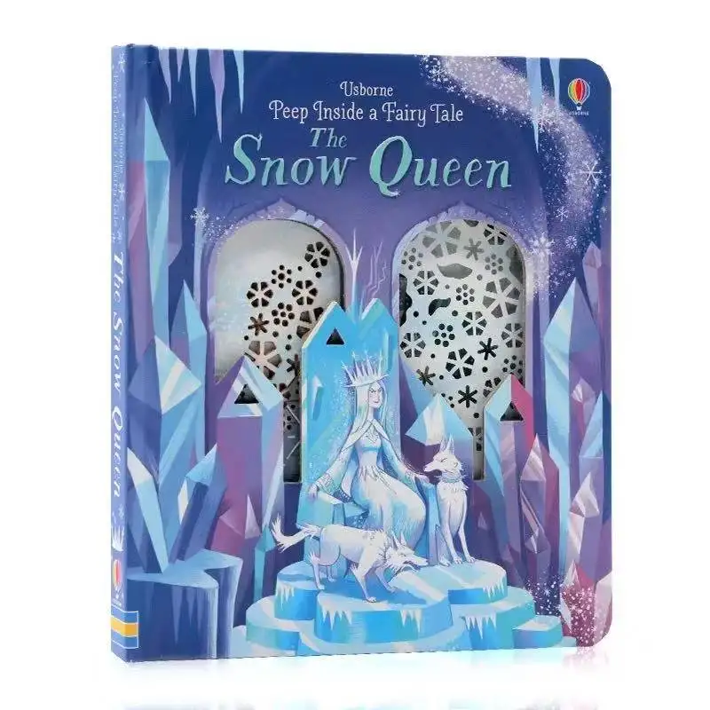 

Peep Inside a Fairy Tale The Snow Queen, английские образовательные 3D-книги с картинками, детские чтения английской книги