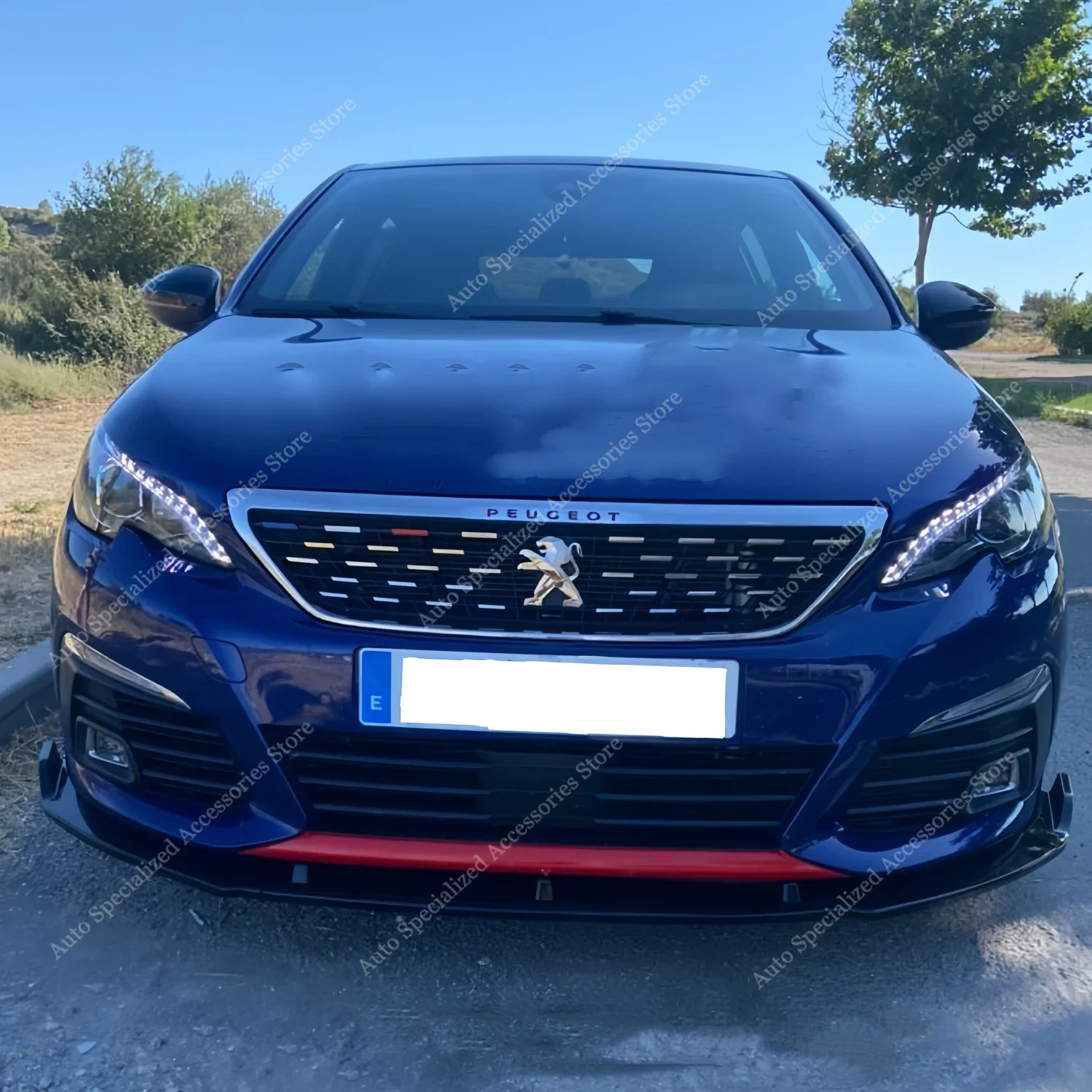 Front Bumper Lip Spoiler Splitter Diffuser Retrofit For Peugeot 308 II T9 S/S GT GT-line Hatchback 2016-2021 Lci Bodykits Tuning