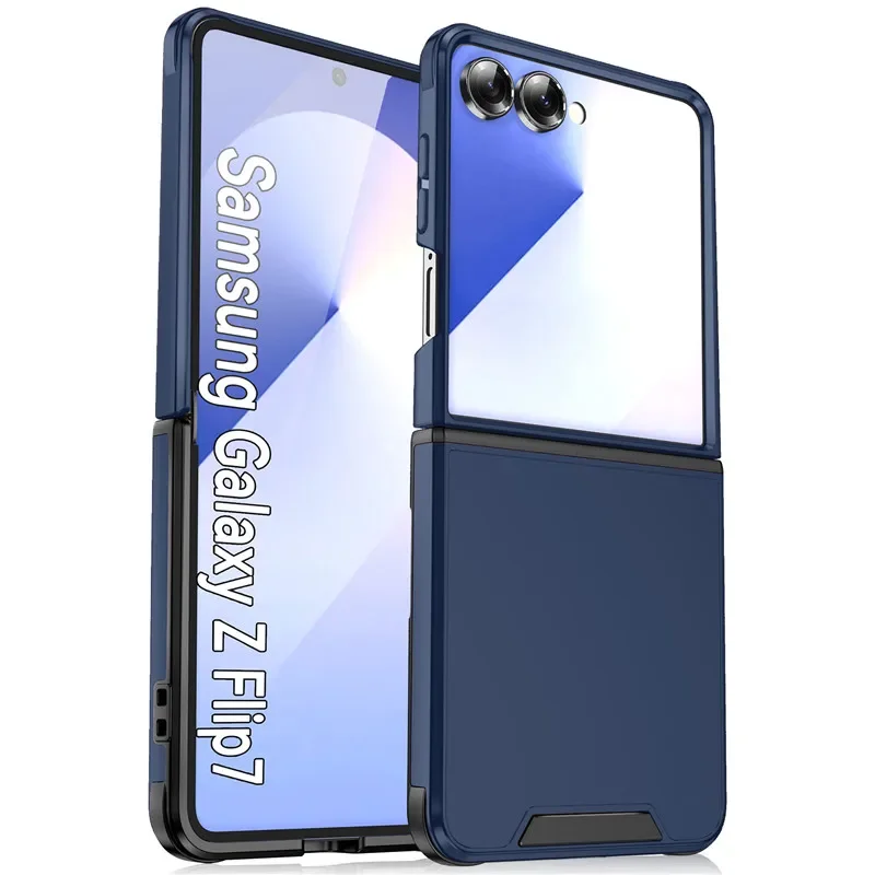 Einfache, einfarbige, matte, schlanke Handyhülle für Samsung Galaxy Z Flip 7, 6 5, Kameraobjektiv, schützt kabelloses Laden, stoßfeste Abdeckung