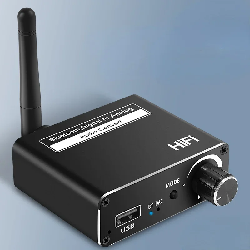 Digital zu Analog 192kHz DAC-Wandler Wireless Bluetooth 5,0 mit Kopfhörer Optischer Koaxial verstärker 3,5mm Unterstützung USB-Audio-Adapter