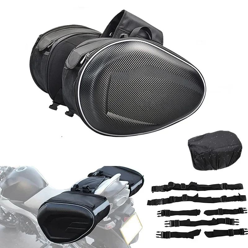 

waterproof motorcycle bag with side toe caps, helmet bag, double-sided multifunctional travel Cycling bag, luggage, saddle bag