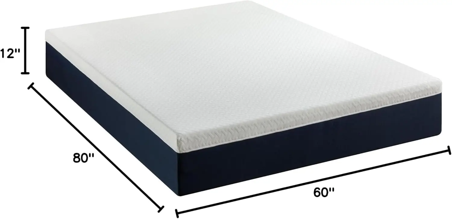 12 Inch Cooling Comfort Hybrid Mattress Queen Fiberglass Free, Medium Firm Feel, Motion Isolation Certified Safe Foams & Fabric