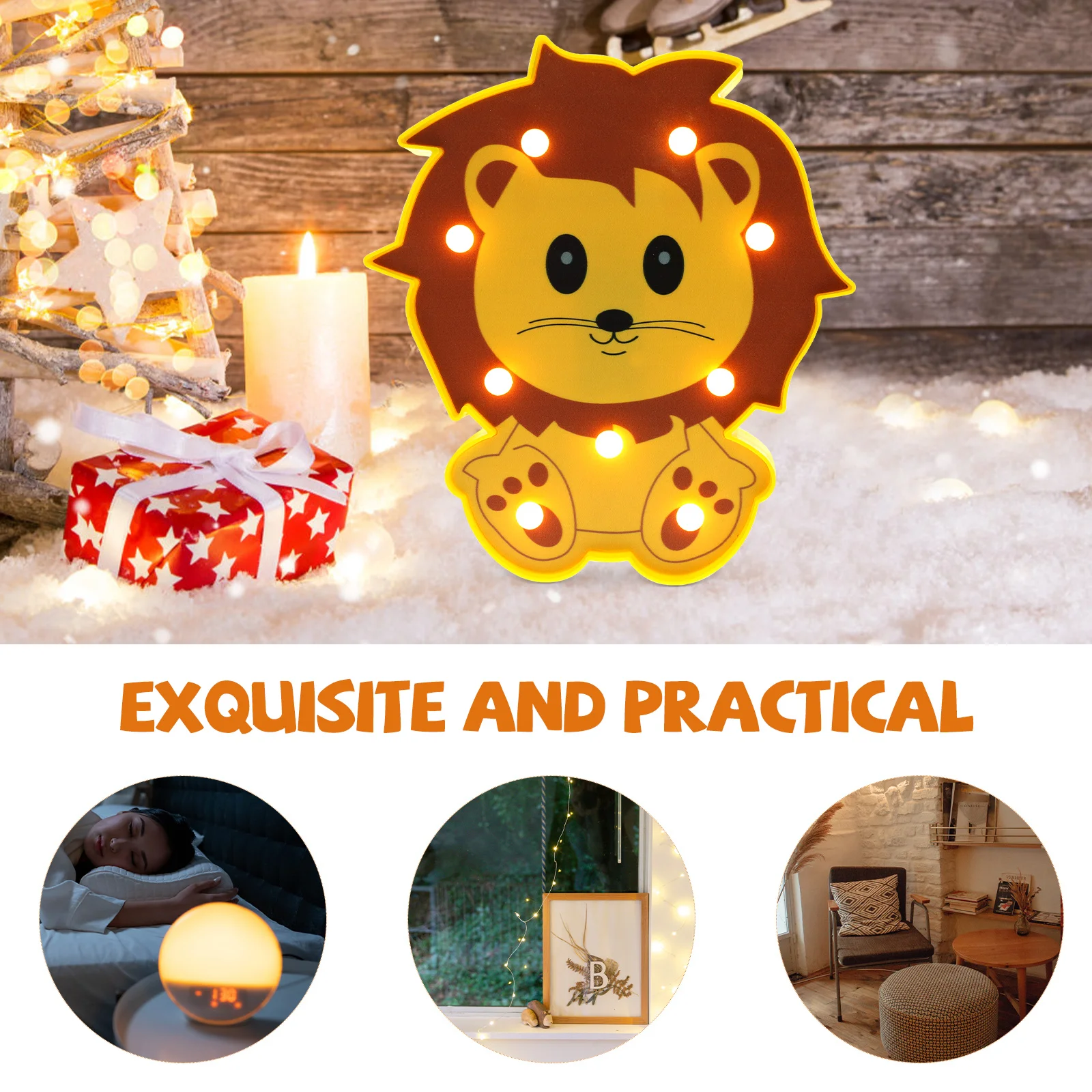 

PVC Cartoon Lion Lamp Warm Night Light Desk Bedside Aesthetic USB Table Baby Gift Bedroom Nursery Decor LED Lighting