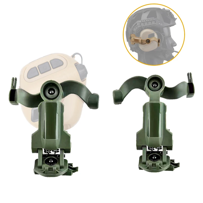 360° Rotation,Helmet Headset Rail Mount,EARMOR Tactical Headset M32 and M31 Helmet Rail Adapter, Hunting Shooting Earmuffs