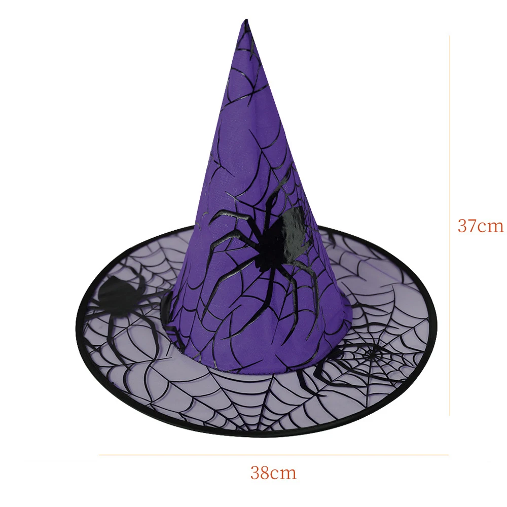Hexenhut, Halloween-Dekorationszubehör, Hexenhut für Kinder und Erwachsene, Ballkleid, Magic Mesh Wizard Hat für Party – Detail 16