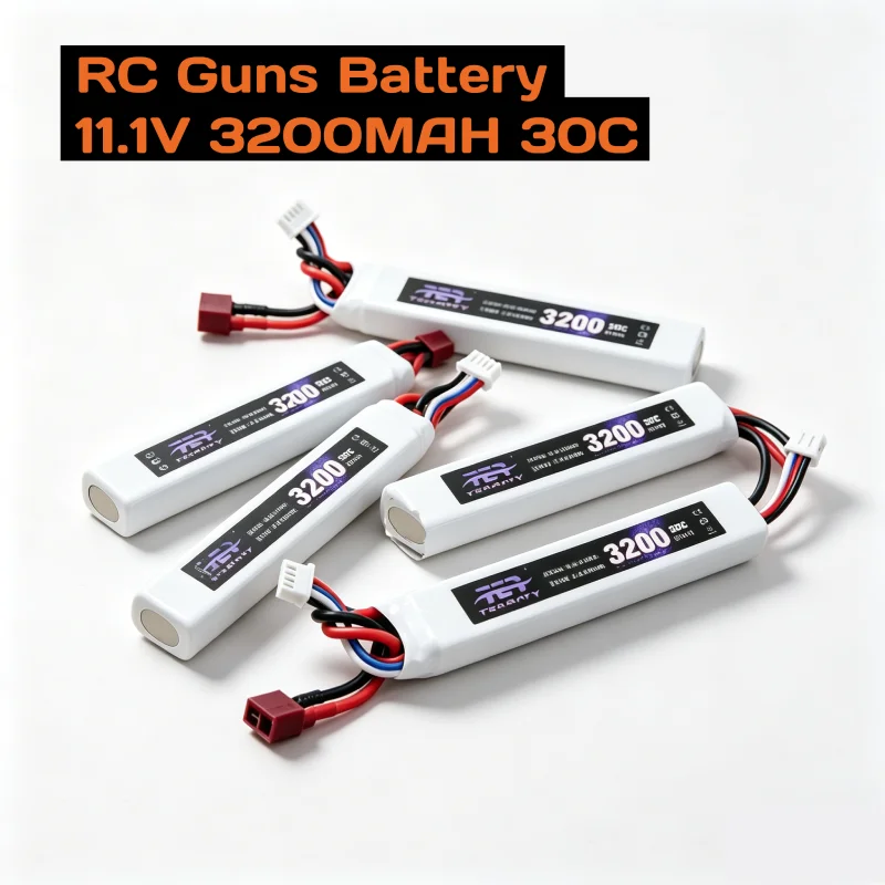 3200mAh For Water Guns Airsoft BB Air Pistol Electric Toys DEANS T Plug 5020120 11.1V 3S 3200mAh 30C Lipo Battery