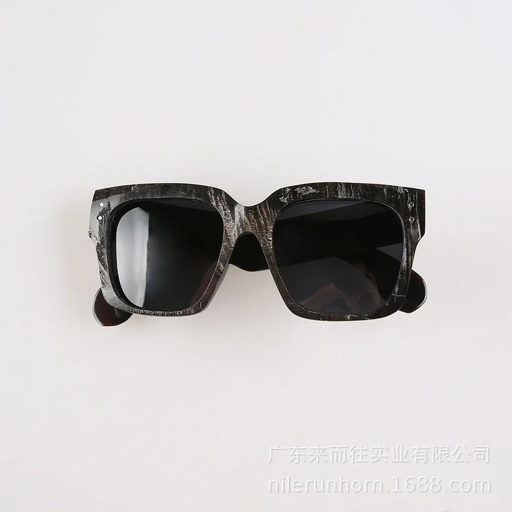 

Women Sunglasses Men Antique Vintage Oversize Retro Polarized Eyeglass Frames Square Handmade Natural Horn Sunglass Man