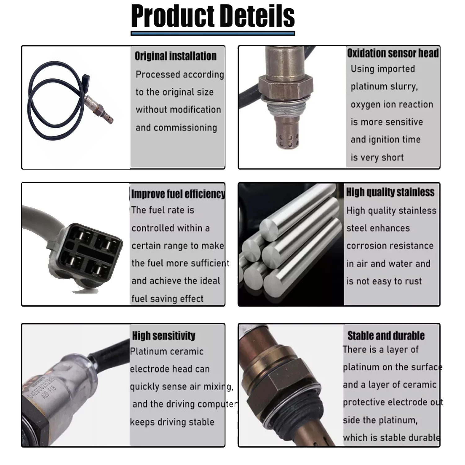 Lambda Oxygen O2 Sensor 1WS-8592A-10-00 For Yamaha MT09 MT-09 Tracer 900 GT Wolverine 2 4 X2 X4 YZF-R1 XSR700 XSR900 2021-2024