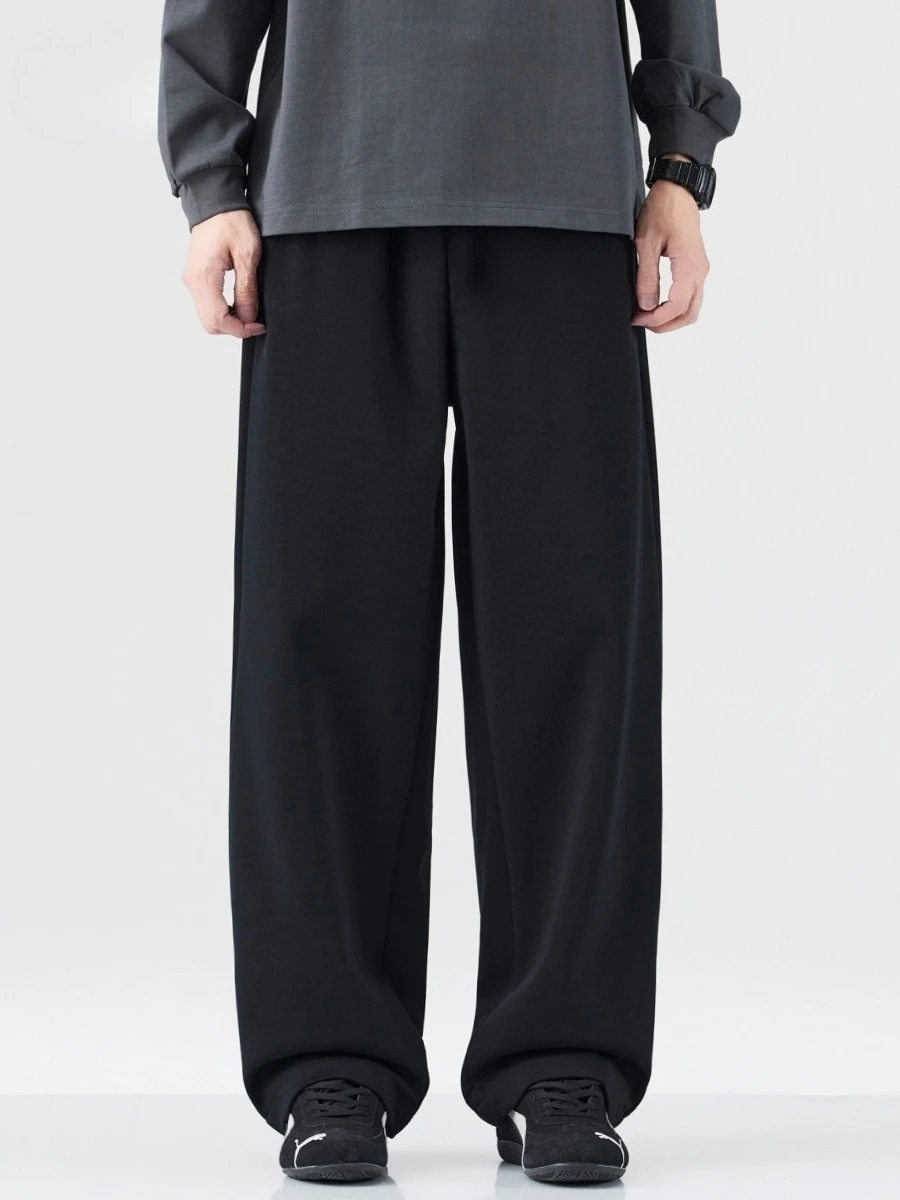 

Мужские осенние и зимние прямые спортивные штаны унисекс, повседневные модные универсальные свободные уличные стильные свободные повседневные брюки большого размера