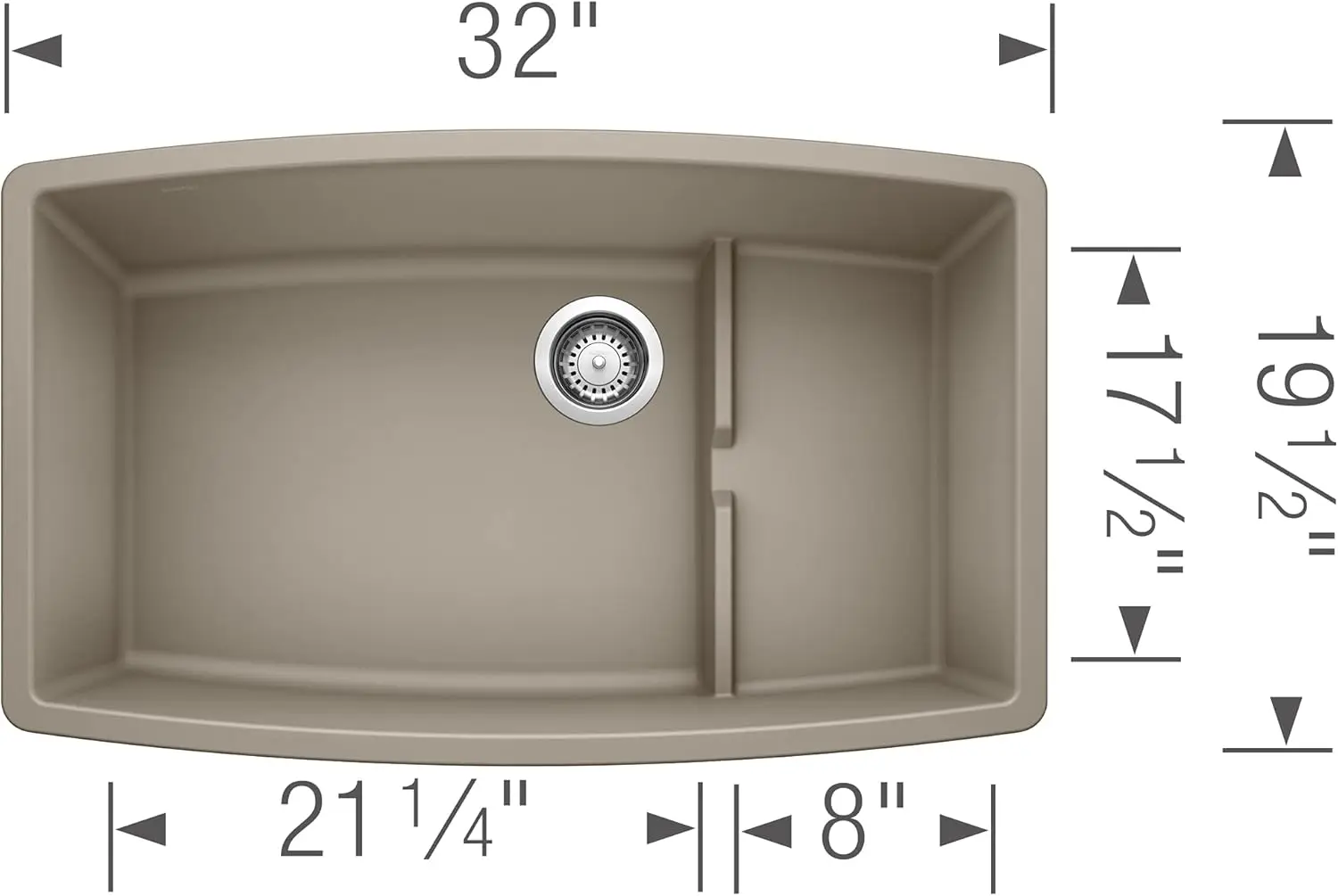 Embedded kitchen sink with water filter