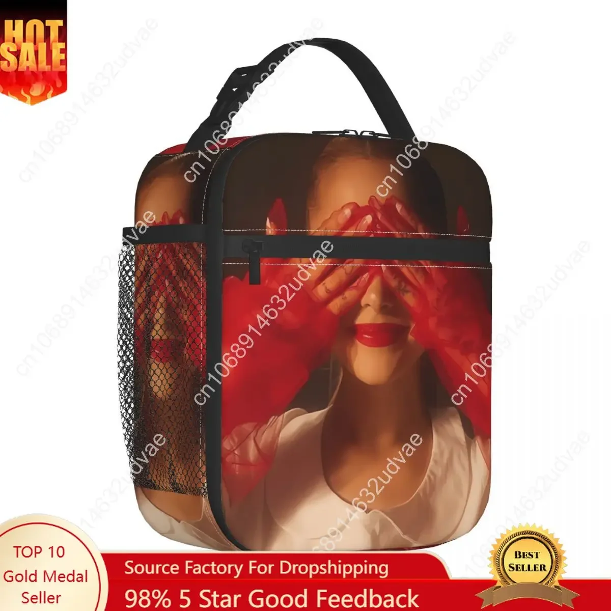 Ariana Grandes Eternal Sunshine Thermal Insulated Lunch Bag for Picnic Portable Food Container Bags Thermal Cooler Food Box