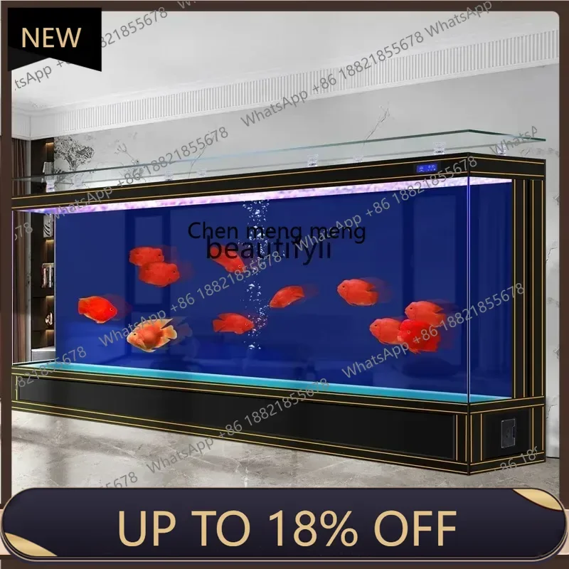 

P178 New vertical fish tank living room household floor glass tank medium and large filter oxygen aquarium