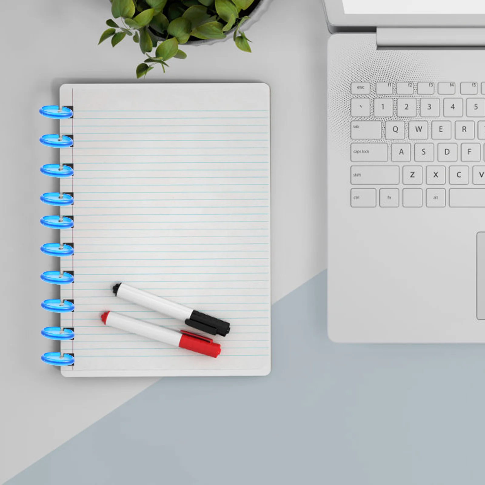 

44Pcs Plastic Binder Rings Loose Leaf Binder Discs for Notebooks Planners Memo Filing Plastic Binding Disc