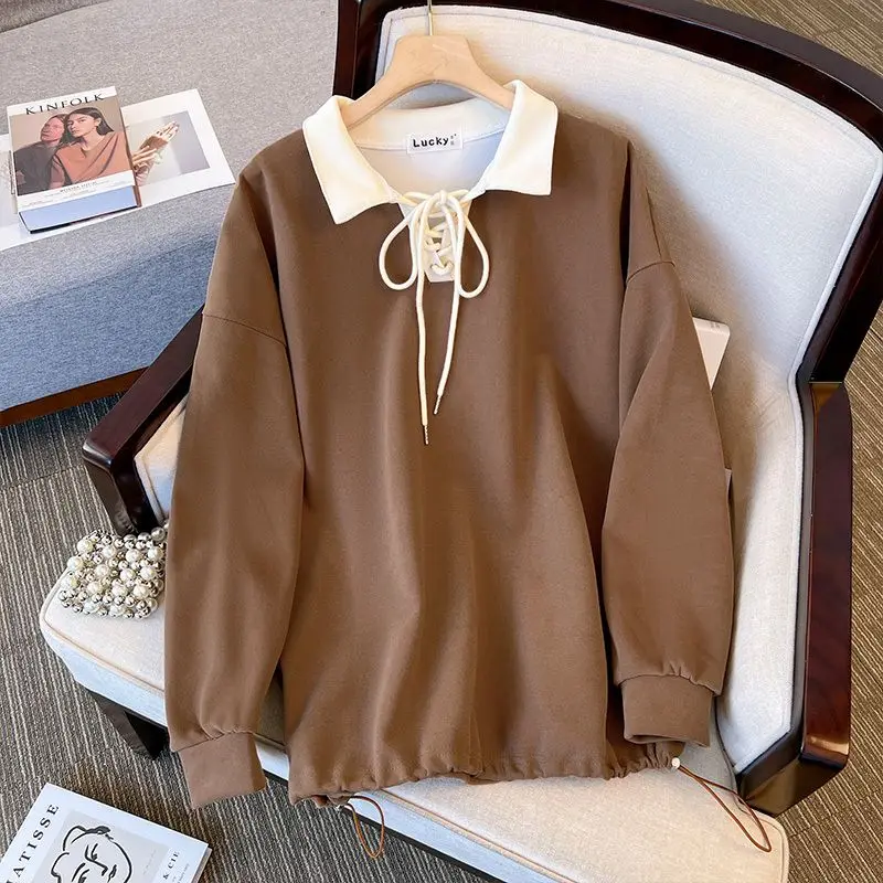 プラスサイズ痩身ロングスリーブパーカーカバーストール秋新作韓国風ゆったりフィット快適通気性レディーススウェット