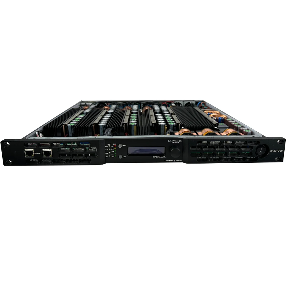 1U 4Channels 10000W Class D Digital Power Amplifier With DSP 2ohms Workable Pro Audio for Big Speakers