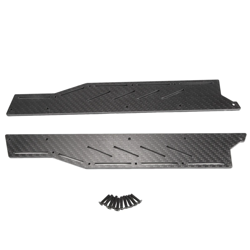 Carbon Fiber RC Car Side Plate Guard Foot Pedal Side Skirt Set For ARRMA F1 LIMITLESS 1/7 Parts