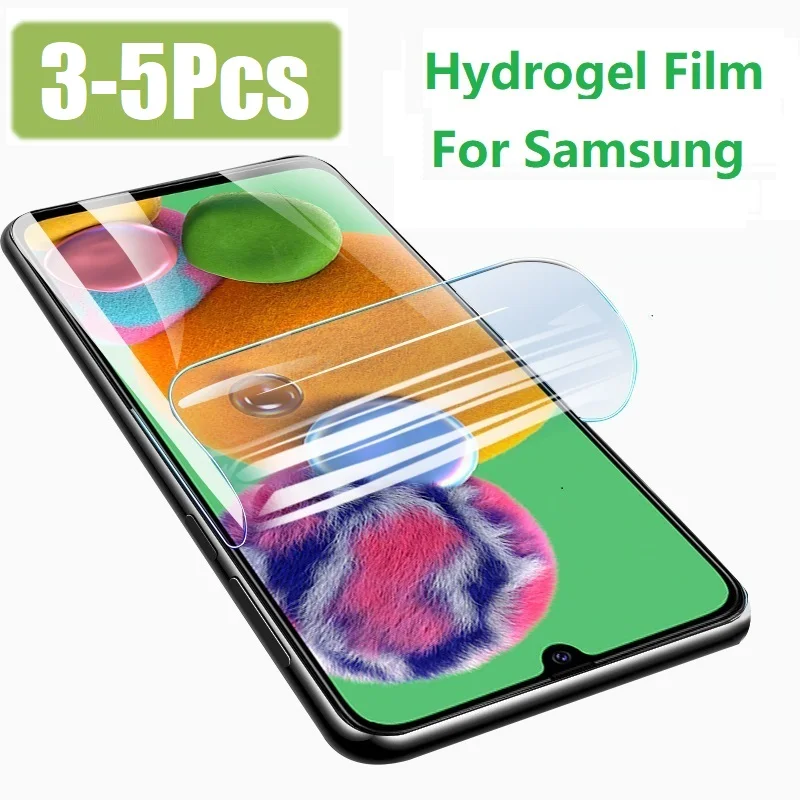 3-5Pcs Hydrogel Film For Samsung Galaxy A12 M12 A M 12 F42 F 42 A42 5G Screen Protector Galaxya12 GalaxyA42 A22 Film