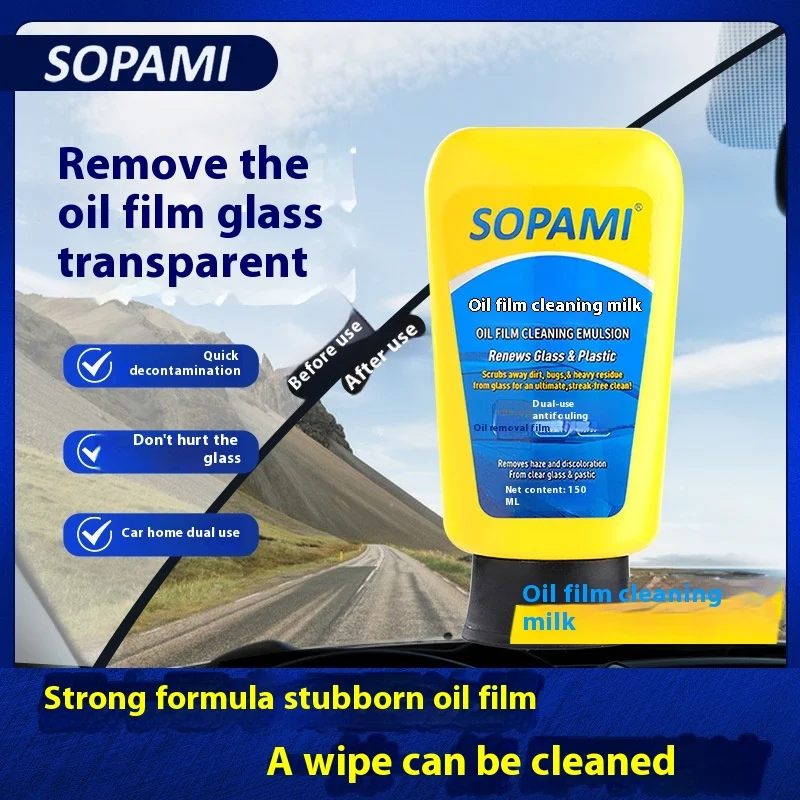 Sopami Car Oil Film Cleaning Cream Paint Coat Hydrophobic Polish Car Polish Renovator Wash Wash Waterless Care  Care Wax Car