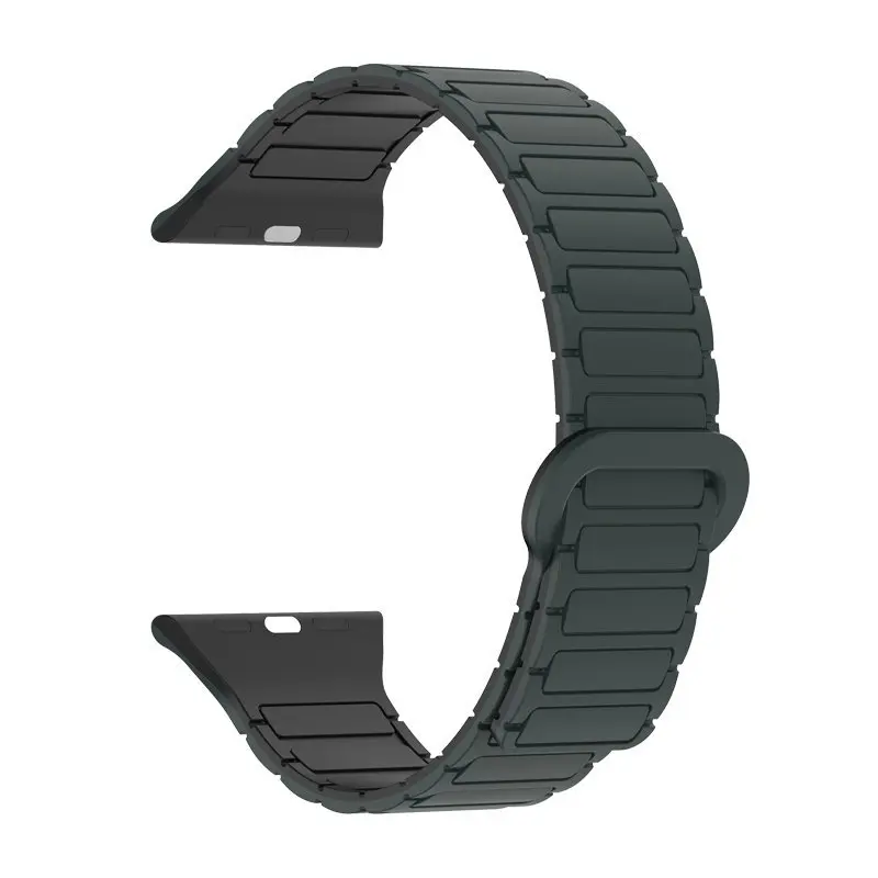 Tali Pita Silikon Lingkaran Magnetik Kompatibel untuk Apple Seri 10 9 8 7 6 5 4 3 2 SE 38 40 42 44 41 45 46 Ultra 2 49Mm