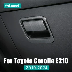 Stainless Car Copilot Storage Glove Box Handle Handrail Frame Cover Trim Stickers For Toyota Corolla E210 2019-2023 2024 2025