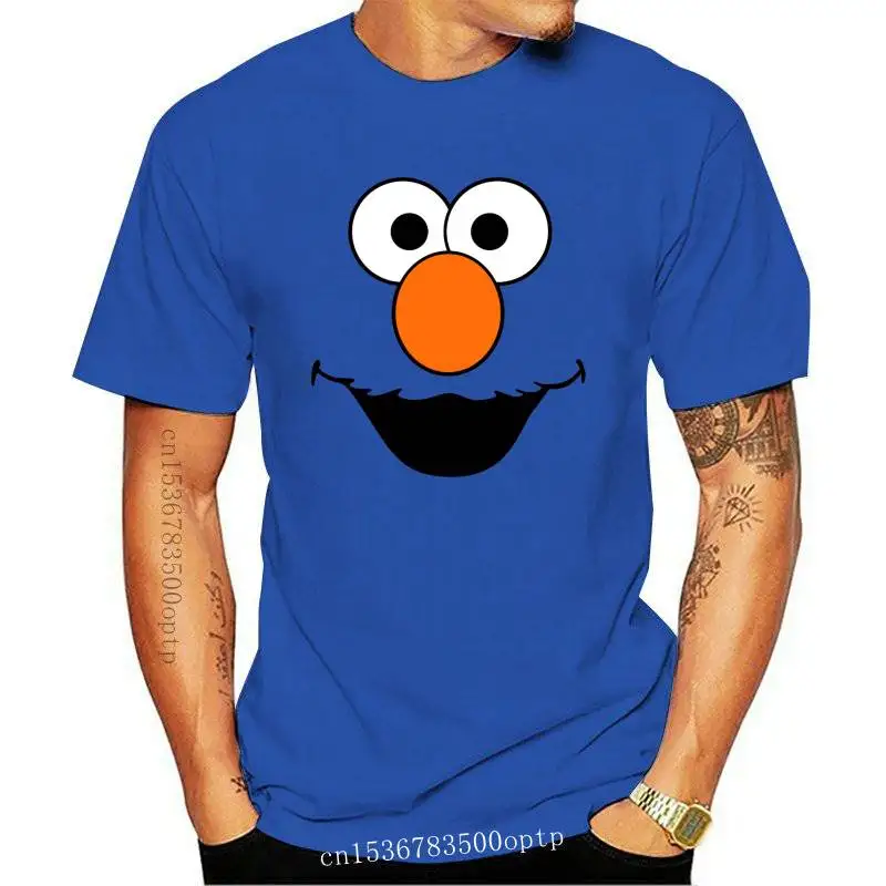 New Men Funny T Shirt Women Cool tshirt Elmo Face Adult Tee Shirt