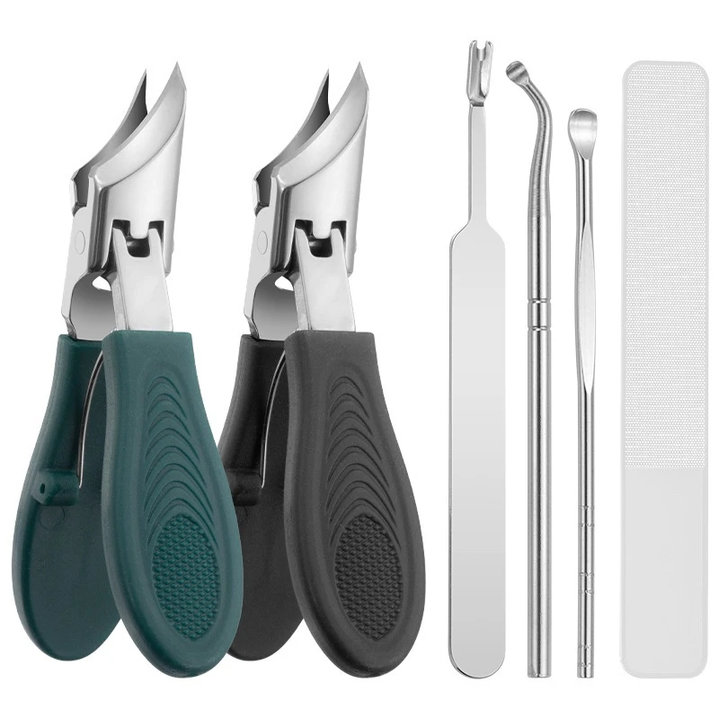 5 Stück Anti-Splash 25 °   Nagelknipser-Set mit schrägem Kante, professionelle High-End-Adlerschnabel, schräge Nageltrimmer, Werkzeuge für eingewachsene Zehennägel