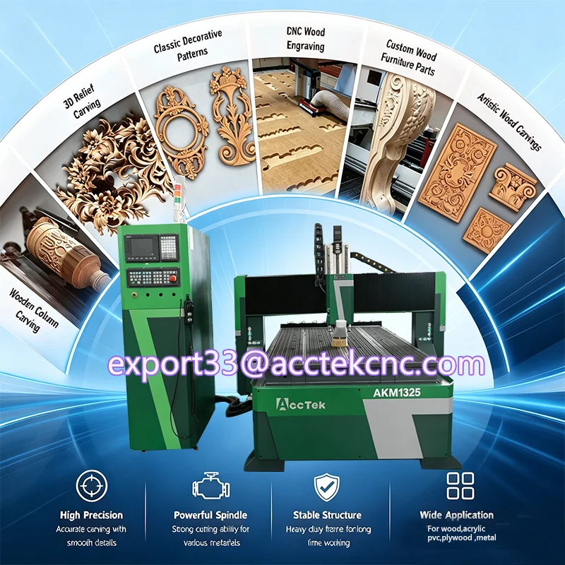 Automatic Tool Changer Woodworking Machine ATC CNC Wood Router Machine for Furniture Cabinet Door MDF Acrylic PVC Cutting 1530