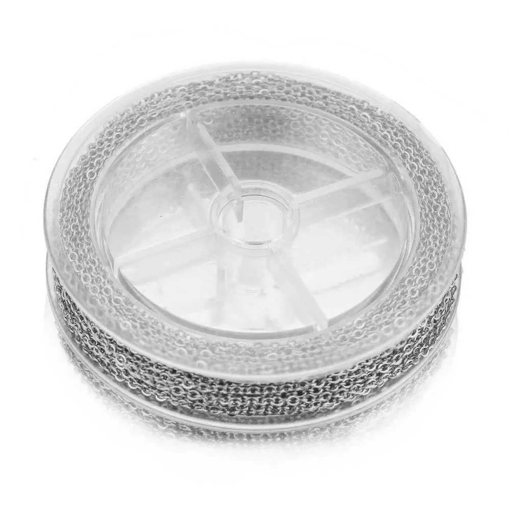 10m/roll No Fade Stainless Steel Cable Chains cross chain Necklace for Diy Jewelry Findings Making Supplies Bulk Items Wholesale