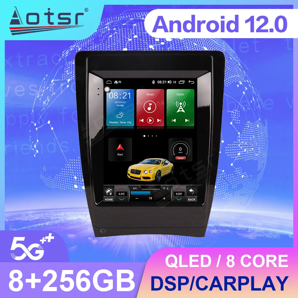 128G Android 11 Tesla Style For Audi A3 2008-2012 RS3 Car Auto Radio Multimedia Video Player Navigation Stereo Head Unit No 2Din