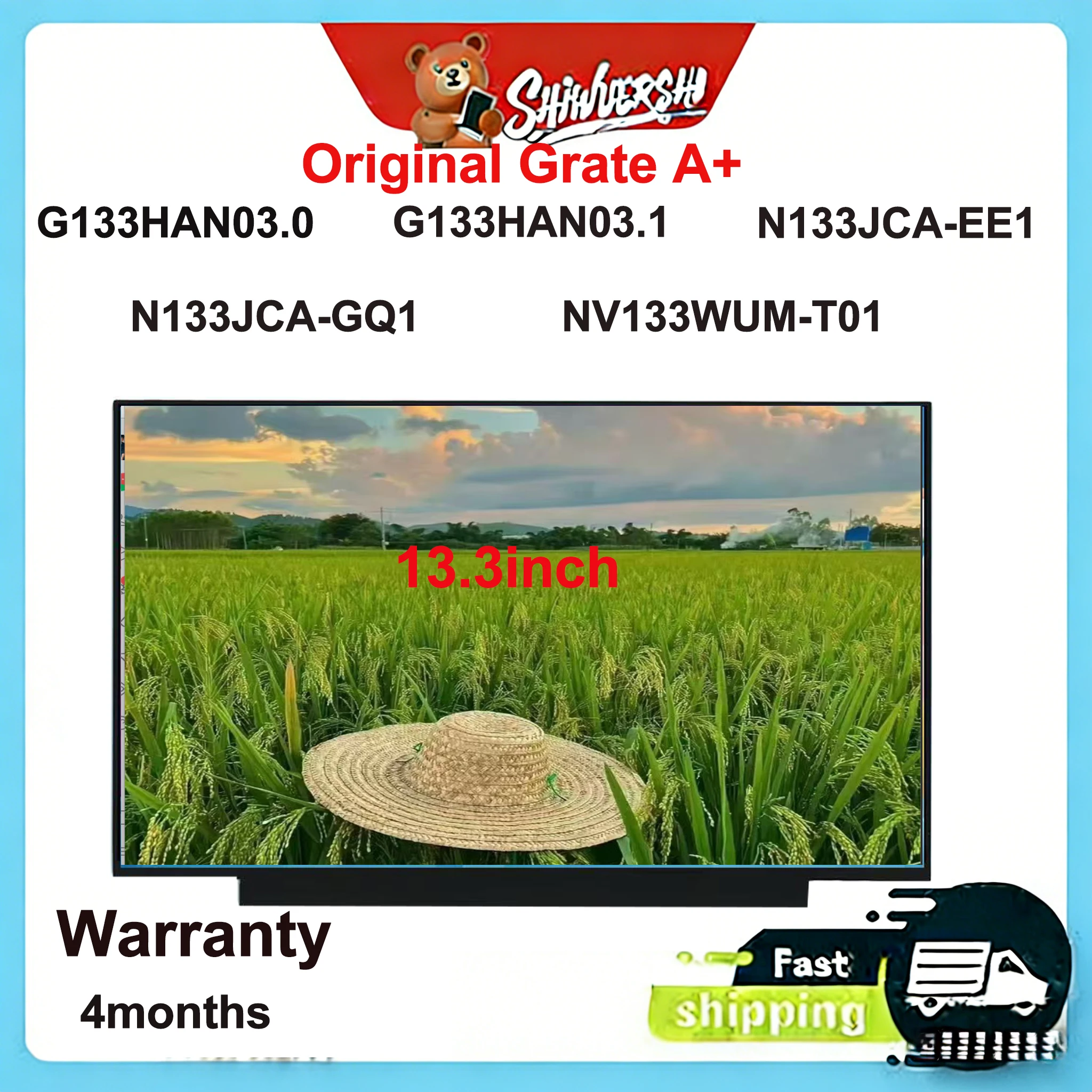 

Original New A+13.3 inch Slim Laptop Lcd Screen Panel G133HAN03.0 G133HAN03.1 N133JCA EE1 N133JCA GQ1 NV133WUM T01 60HZ