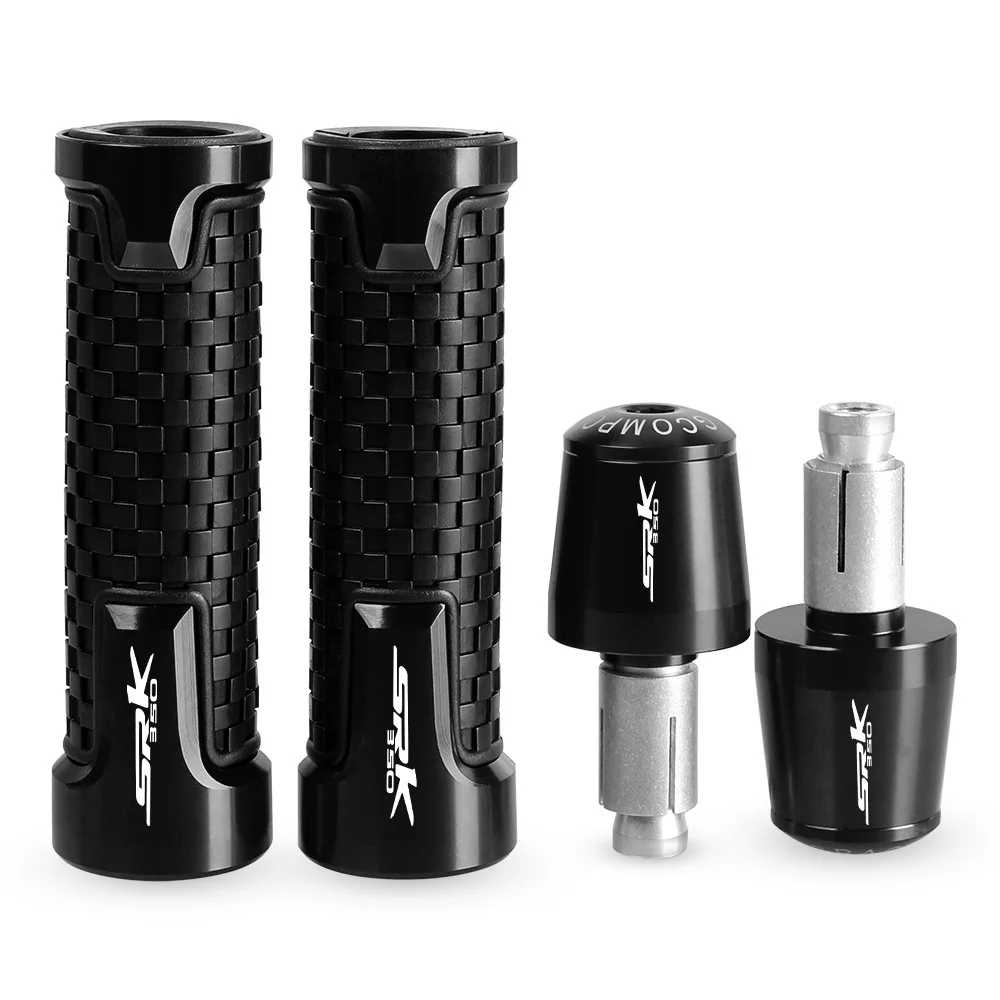 

FOR Benelli SRK350 2020 2021 2022 2023 2024 7/8'' Anti-Slip Grip Hand Motorcycle Handlebar Handle Bar Grips End Plugs