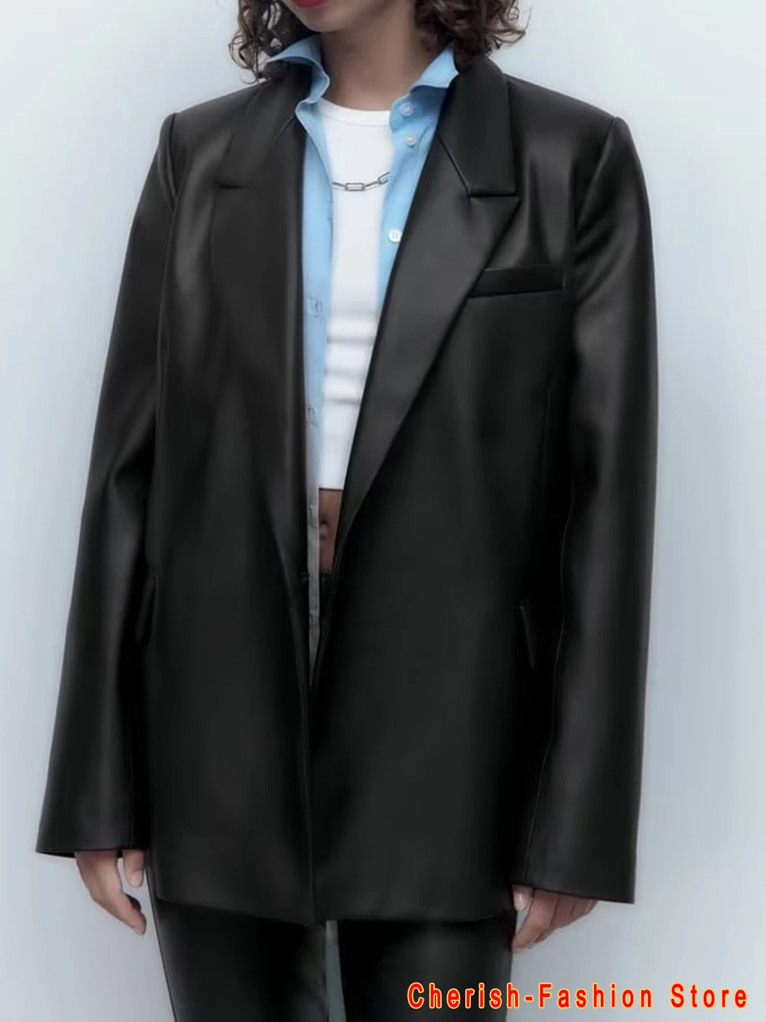 2023 blazer lunghi in ecopelle PU giacca in pelle da donna cappotto giacche da donna nuove di zecca capispalla cappotti da donna tuta in pelle femminile