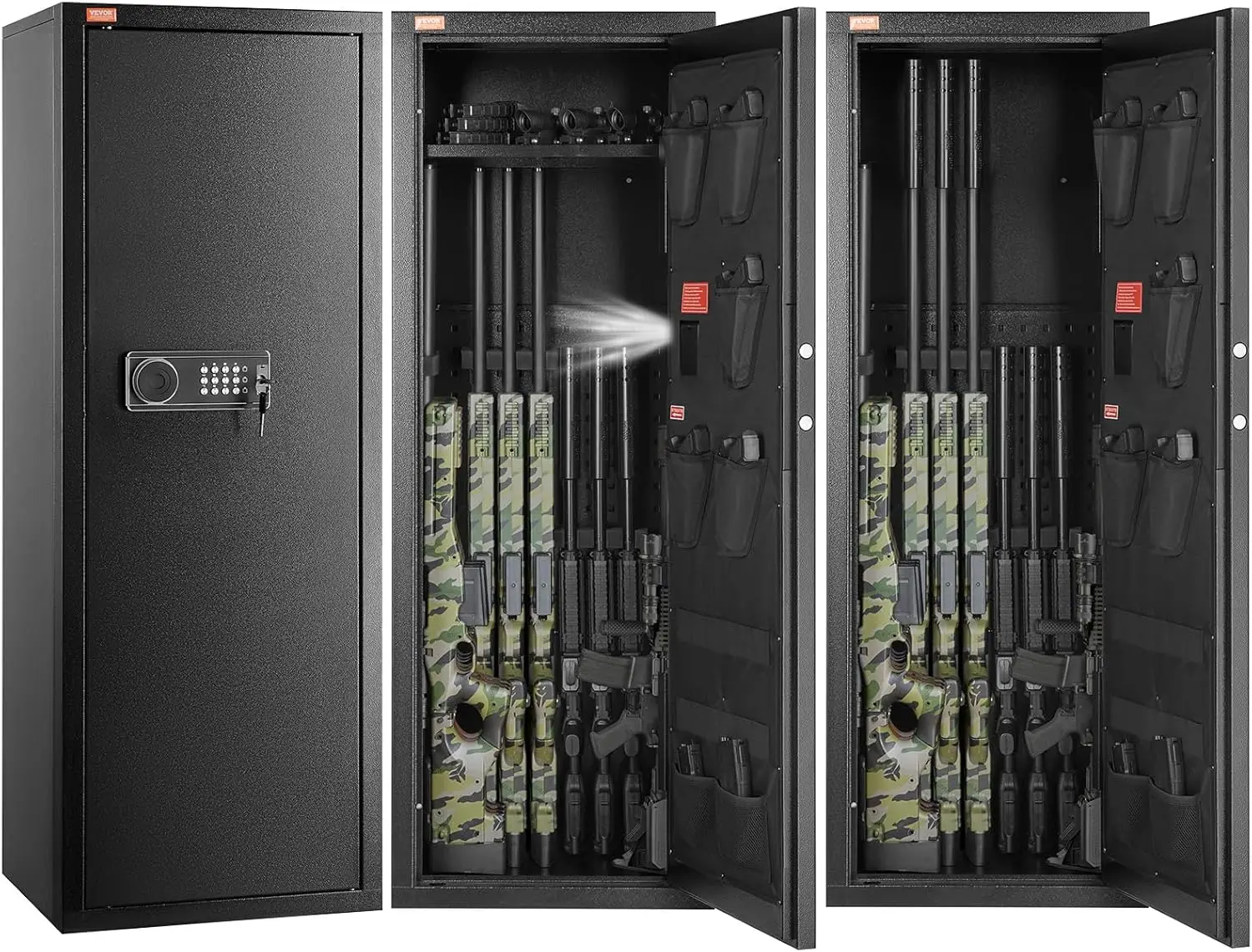 

10-12 сейфов для винтовки, сейф для винтовки с замком и цифровой клавиатурой, высокий шкаф для хранения пистолета со быстрым доступом со съемной полкой, винтовка