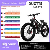 DUOTTS S26 Electric Bike 750W*2 Dual Motor 48V20AH Battery Snow Electric Bike 26 Inch Wide Tire All Terrain Electric Bike