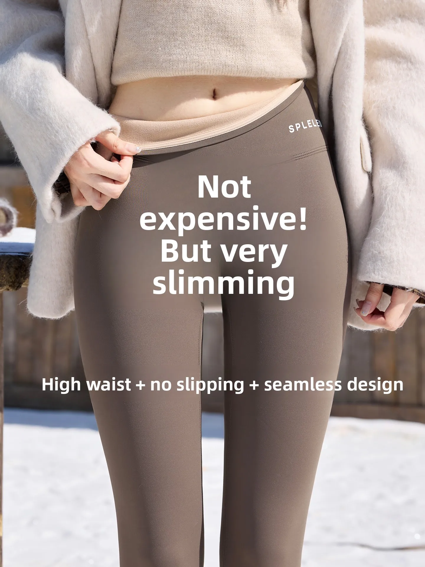 Cintura alta thiened fce calças de yoga das mulheres outono inverno arca calças apertadas camada base calças casuais calças compridas