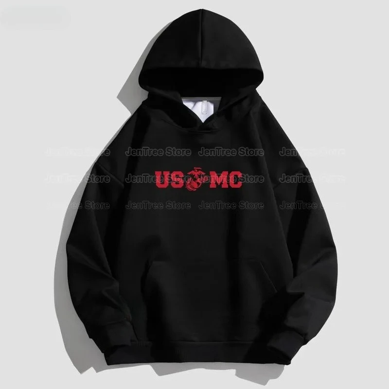 

American Retro Men's Solid Color Hooded Casual Sports Outdoor Running Morning Exercise Tops Unisex Loose Long-sleeved Hooded